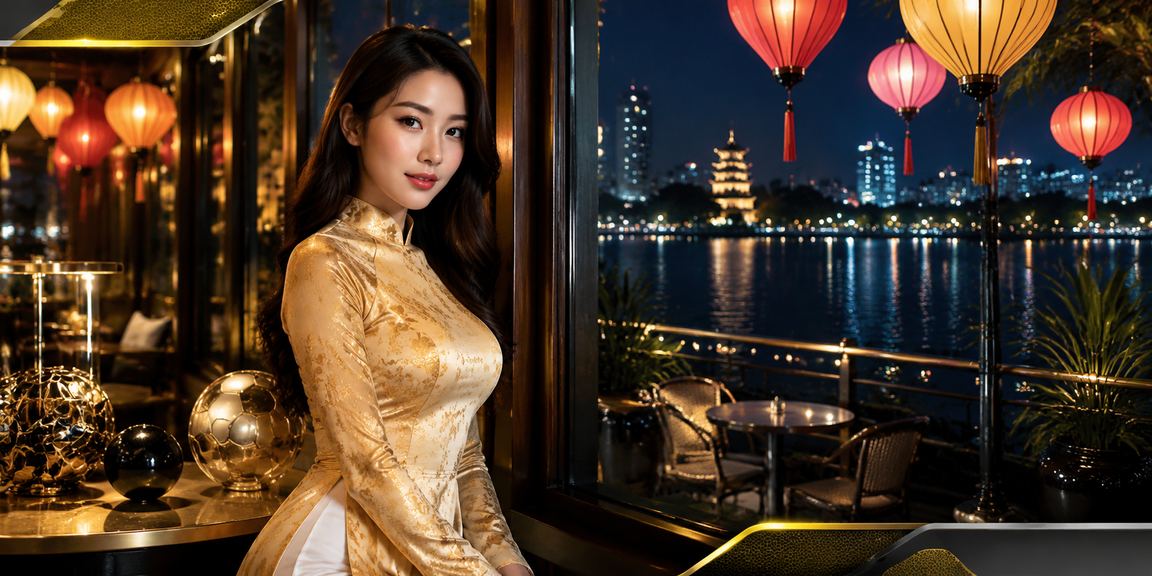 Người dùng tại Hà Nội trải nghiệm cá cược và slots trực tuyến trên điện thoại với trang phục áo dài truyền thống